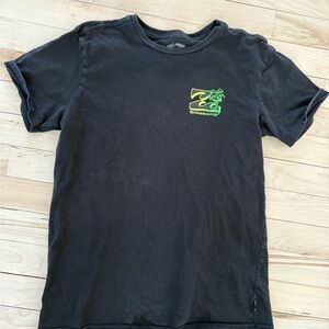 Billabong Black Tee with Green Graphic